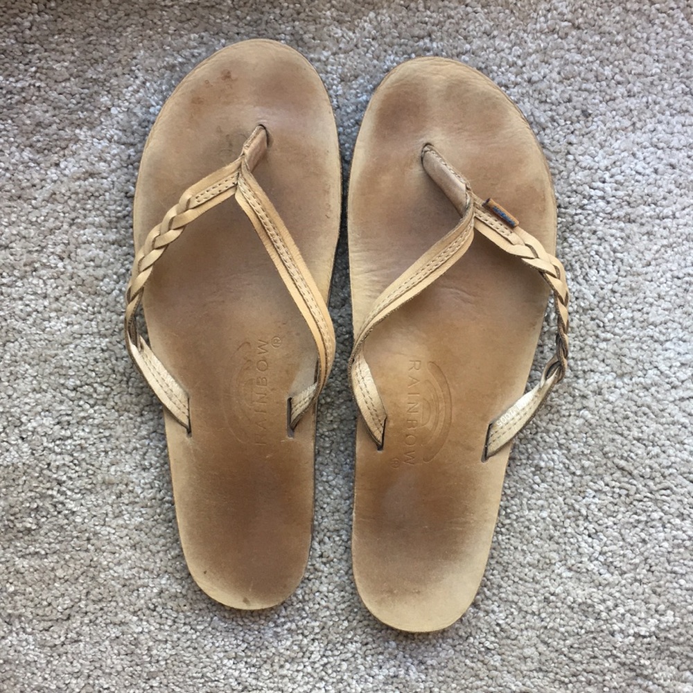 Rainbow flip flops. Used but in good condition.